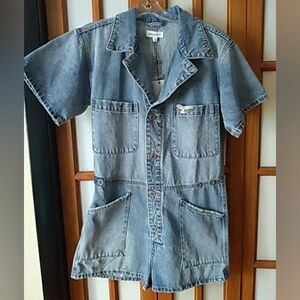 New Denim One Peice Jumper With Adjustable Waist By Dance And Marvel Sz M